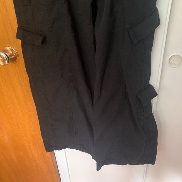 Cotton wide-leg cargo pants - Picture 2 of 5